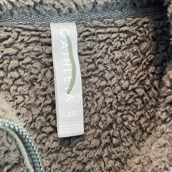 Athleta Talus Sherpa Half Zip in Olive Green - size XS - Picture 9 of 11